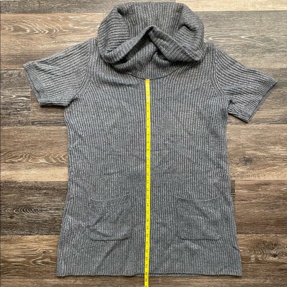 INC Concepts Cowl Neck Sweater Tunic Gray with Silver Thread Women’s Size 1X - Picture 3 of 13